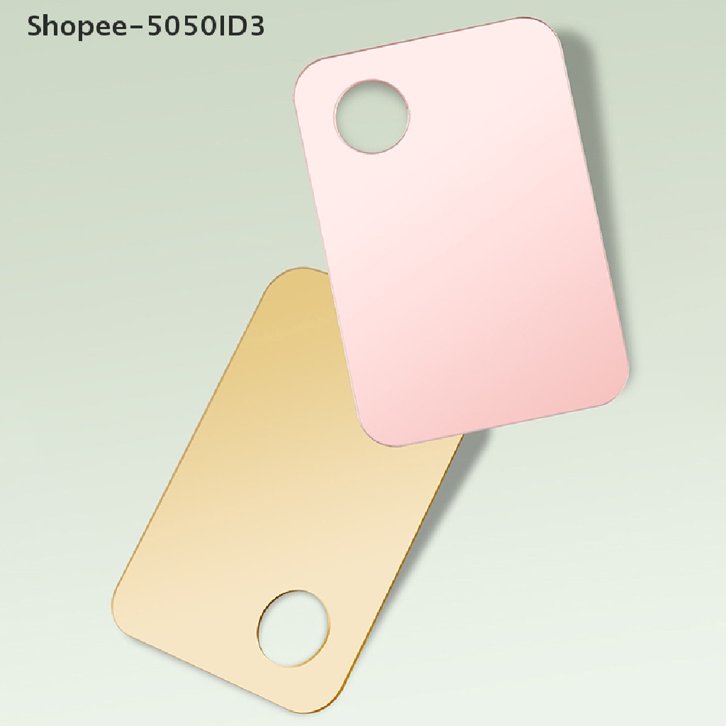 [HOT] Nail Art Stainless Steel Palette Spatula Alat Pencampur Foundation Makeup Kosmetik [ID]