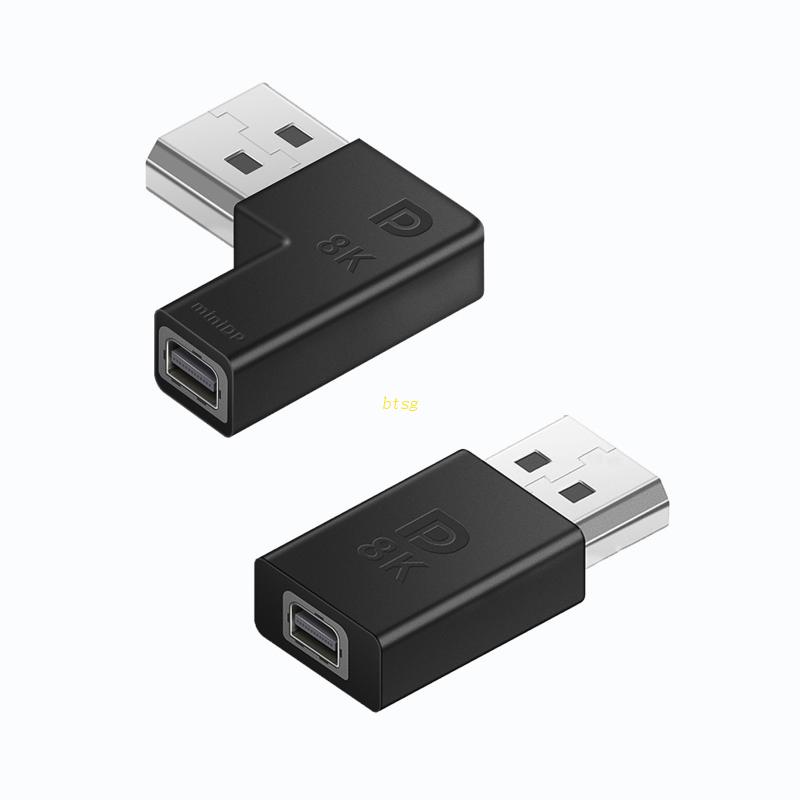 Btsg 8K Mini DP to DisplayPort 1.4 Adaptor Mini DP Female to DP Male 60Hz Converter