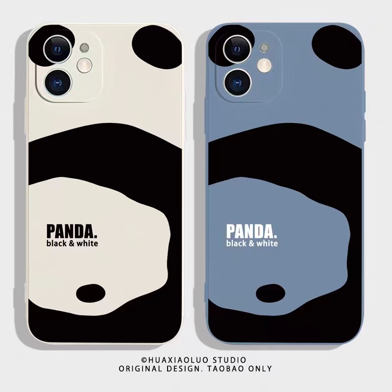 IPHONE Ins Pola Panda Cocok Untuk Iphone14 14pro 14plus 13 13pro 13prm iPhone12 7Plus 8Plus Xr XS 13 Pro Max Empat Sudut Casing Ponsel Tahan Guncangan