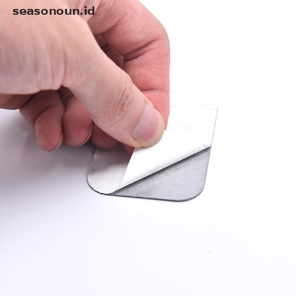 Seasonoun 10Pc Stiker Plat Metal Ganti Untuk Dudukan Hp Magnet Mobil.