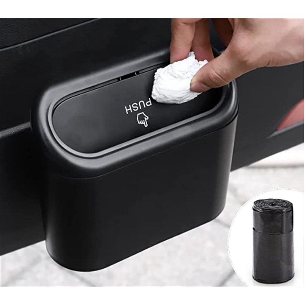 Tempat Sampah Mobil + Plastik Mini Trash Can Car Organizer Serba Guna