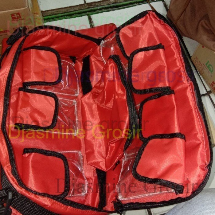 Paket A P3K Tas Emergency Slempang Jinjing Plus dengan Isi Tipe A / P3k K3 First Aid Kit Bag Type A