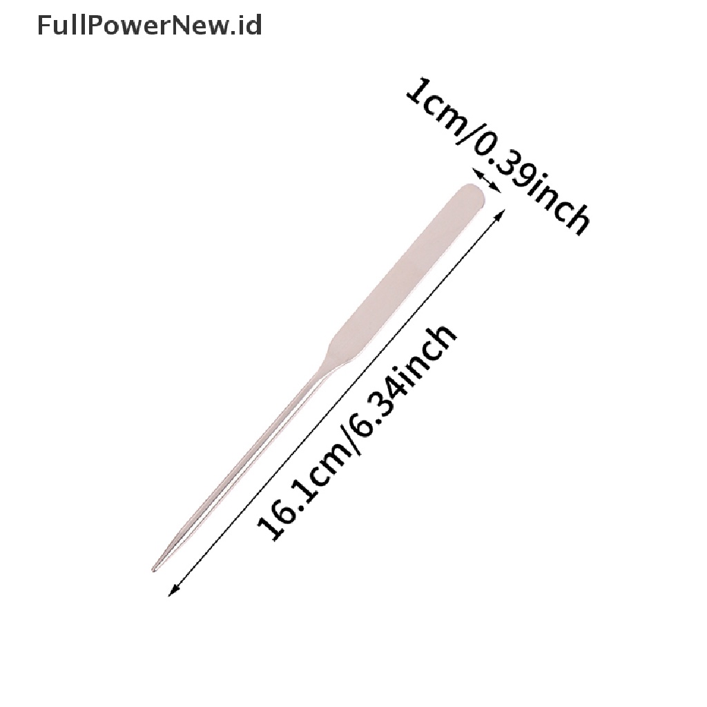 Power 1PC Stainless Steel Kepala Ganda Makeup Toner Spatula Nail Art Alat Pengaduk ID