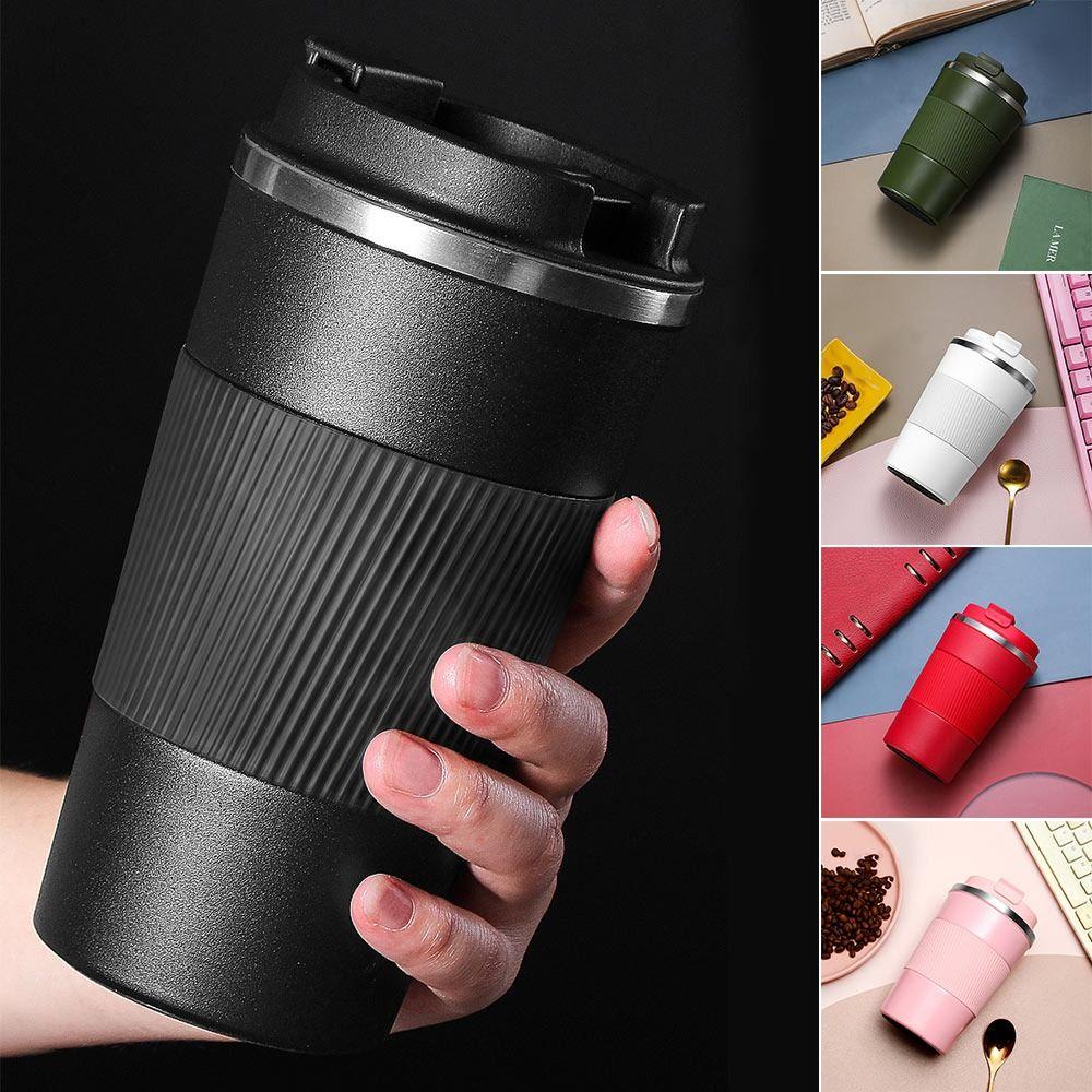 Solighter Mug Kopi Anti Bocor Travel Silicone Sleeve Insulated Cup