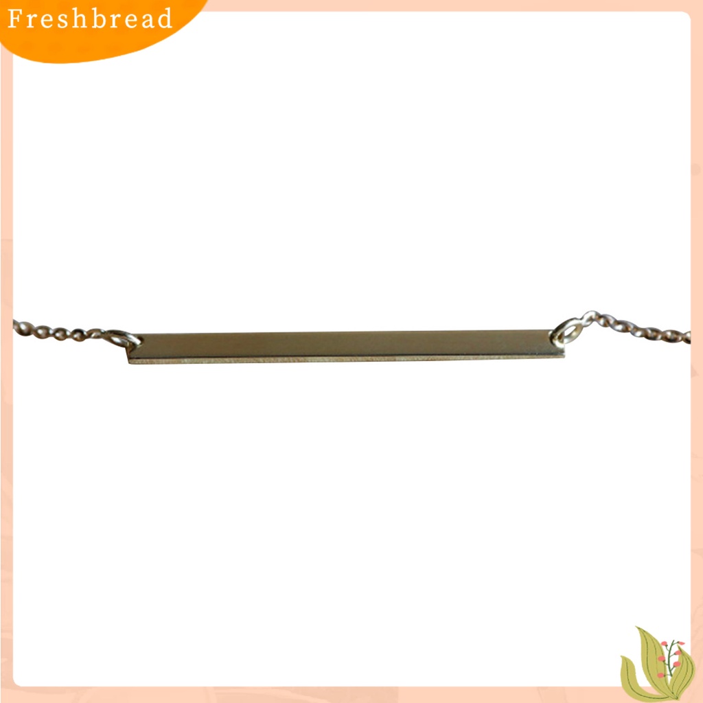 Freshbread| Gelang Simple Fadeless Alloy Slim Bentuk Bar Wanita Bangle Rantai Untuk Pacaran