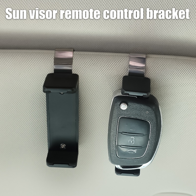 Kunci Mobil Klip Holder Ditarik Untuk Pintu Garasi Remote Control Mobil Kerai Remote Control Bracket Aksesoris Penyimpanan Kendaraan Car Sun Visors Clip Holder Universal