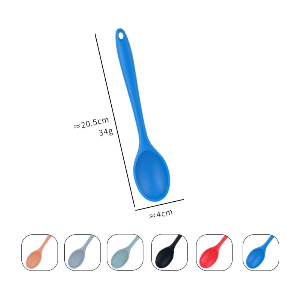 [Elegan] Sendok Pengaduk Gagang Panjang Anti Lengket Madu Yogurt Dessert Sendok Masak Terintegrasi