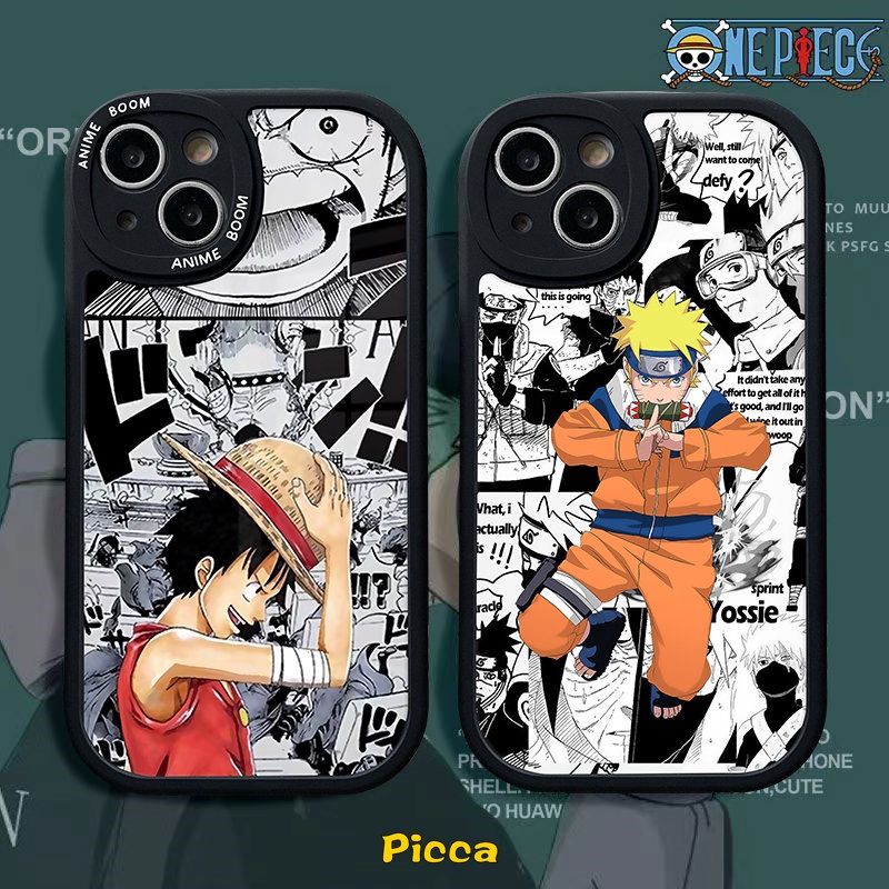 Case Oppo A15 A57 A76 A95 A78 A58 A16 A12 A17 A17K A5s A7 A9 A5 A96 A54 A74 A55 A3S A77s A16E A92 A1K A16K Reno 8T 5F 5Z 8 7 7Z 5 A31 A53 Kartun One Piece Naruto Sarung Luffy Soft Cover