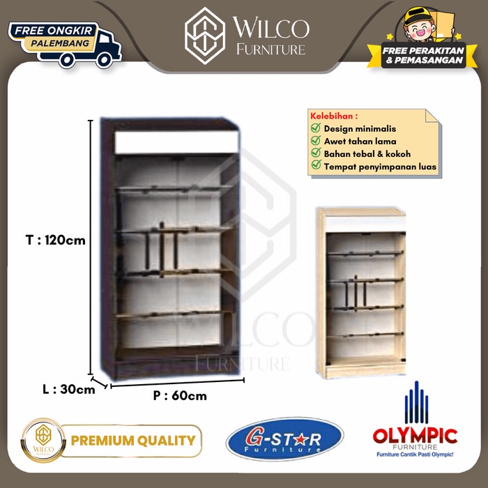 Rak Sepatu Gstar LS DARK / Lemari Sepatu Olympic Furniture Murah PLG RS 7020