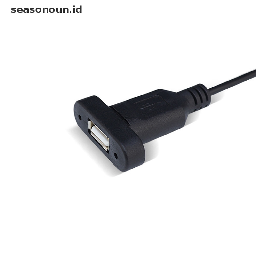 Seasonoun Hot Sale USB type A Power Port Female Jacks Connector DIY Charging Socket USB-A type Dengan Sekrup Memperbaiki Lubang Dan Kabel.
