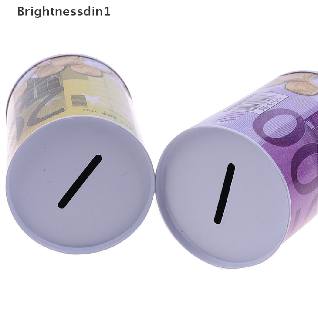 [Brightnessdin1] 1pc Kotak Uang Dollar Euro Brankas Cylinder Piggy Banks Untuk Deposit Box Koin  Butik