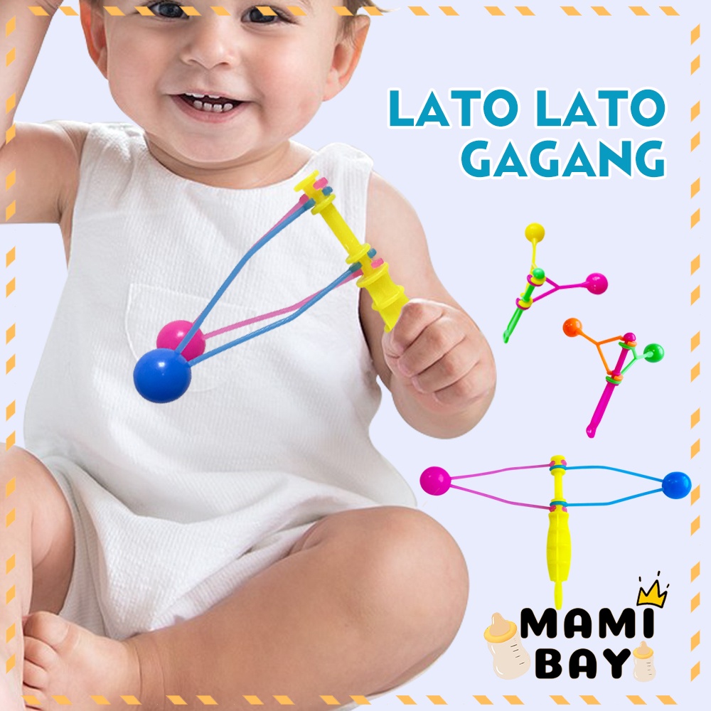 Mamibayi Latto Latto Mainan Bola Anak Viral Lato Lato Matic Gagang