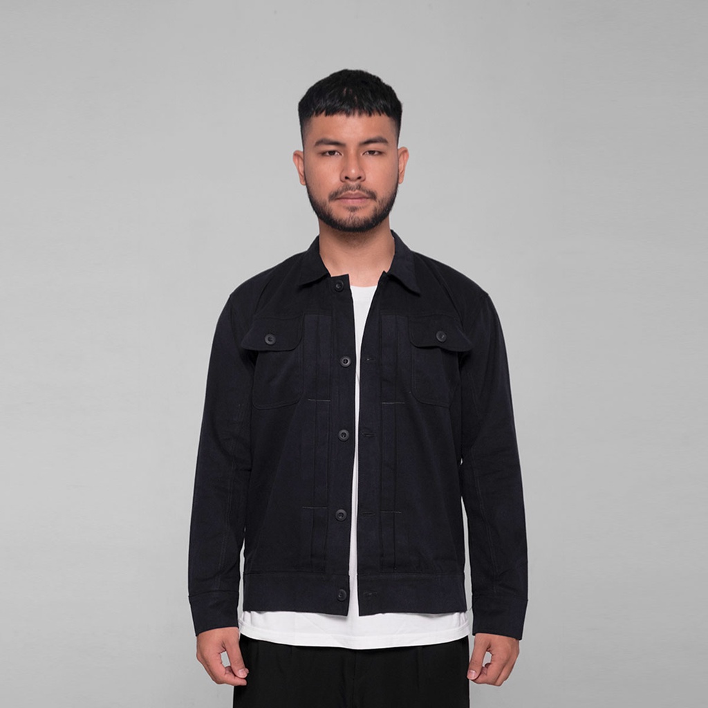 Fargo Jaket Pria Canvas Jacket Black