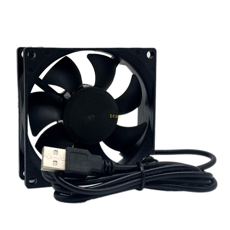 Bt Brand New Untuk DC 5V USB Oil Bearing Cooling Fan 8CM 80x25MM CPU Kuat Co