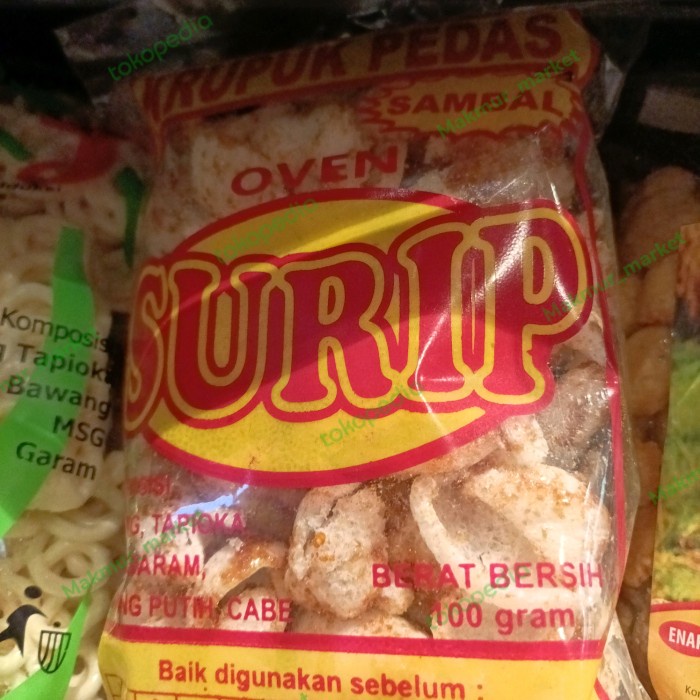 

surip kerupuk sambal oven pak 100gr