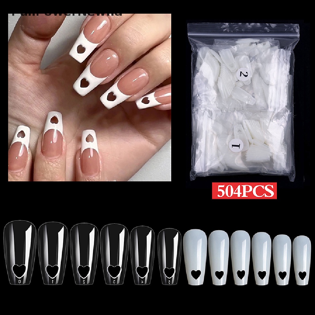 Power 504Pcs Ballerina Nail Peti Mati Palsu Palsu Panjang Art Full Cover Nails Manicure Tips ID