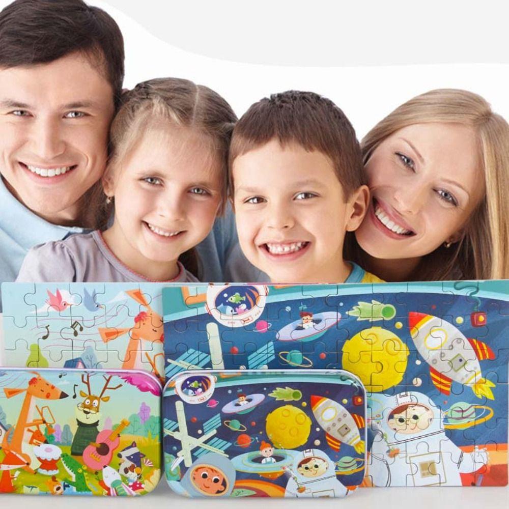 Mxbeauty Montessori Games Hadiah Ulang Tahun Kecerdasan Hadiah Natal Jigsaw Cognition Thinking Training Kartun Hewan Kendaraan