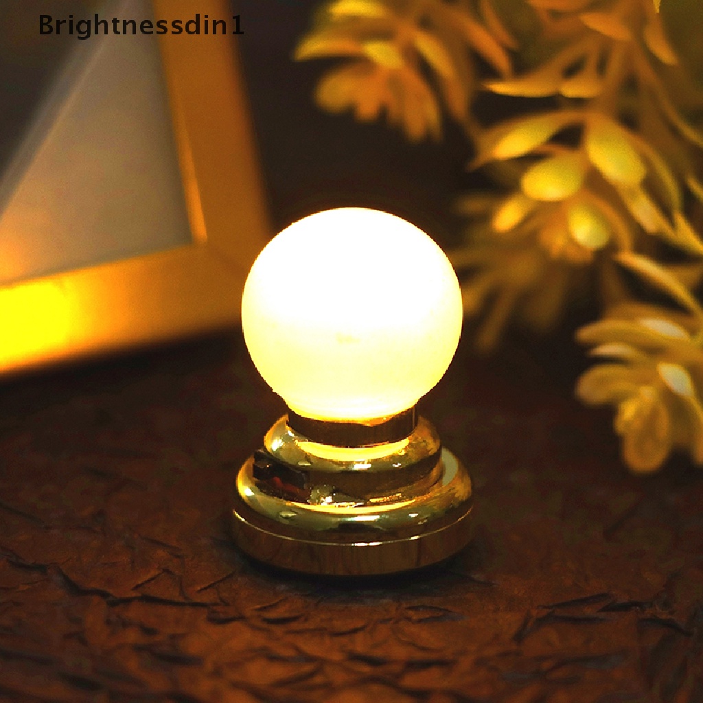 [Brightnessdin1] 1: 12rumah Boneka Miniatur Lampu Langit-Langit Lampu Dinding Lampu LED Kamar Dekorasi Luar Ruangan Mainan Butik