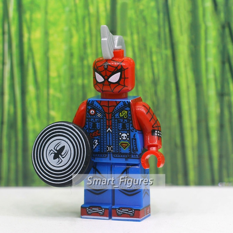 Spider-man Mini-figure Marvel Spider-Man Role-playing Thor Moonlight Knight Generasi Pertama Suit Knight Spider-Man Rakitan Blok Bangunan Mainan