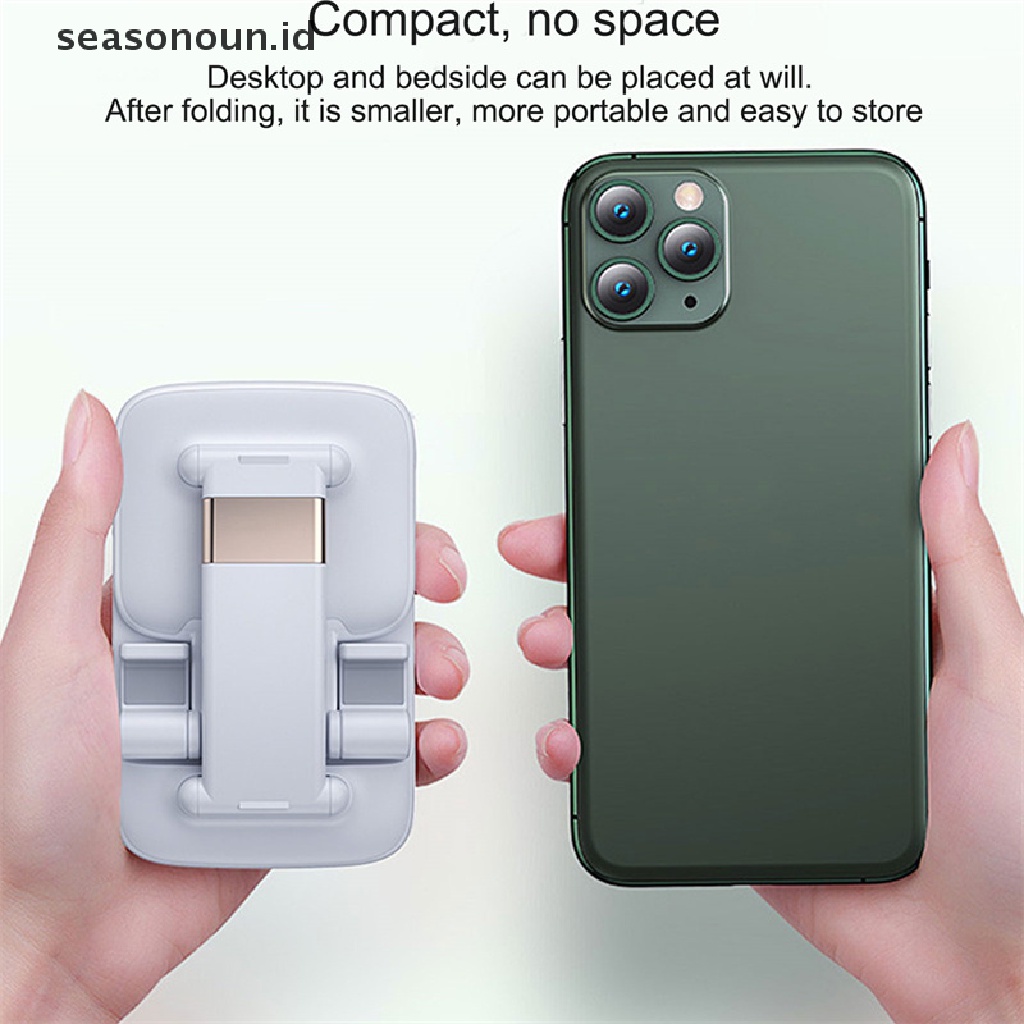 Seasonoun Stand Phone Holder Lipat Untuk Stand Smartphone Metal Gravity Adjustable.