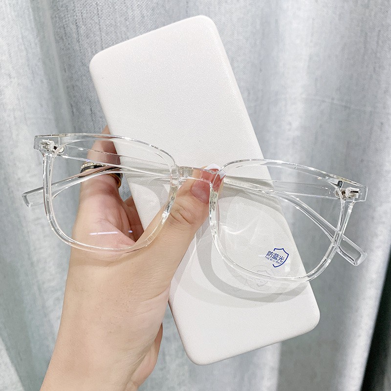 Kacamata Miopia Baru Selesai fashion retro Kacamata Bingkai Wajah Polos Cahaya Cermin Serba-Satu Kacamata anti-Biru Pria Dan Wanita