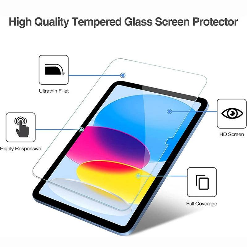 2pcs Untuk iPad Air Mini6 5 4 3 2 1 10.5 10.9 7.9 8.3 HD Tempered Glass Pelindung Layar Untuk iPad Pro 11 12.9 2015 2017 2018 2020 2021 2022 10 9 8 7 6 5 10.9 10.2 9.7