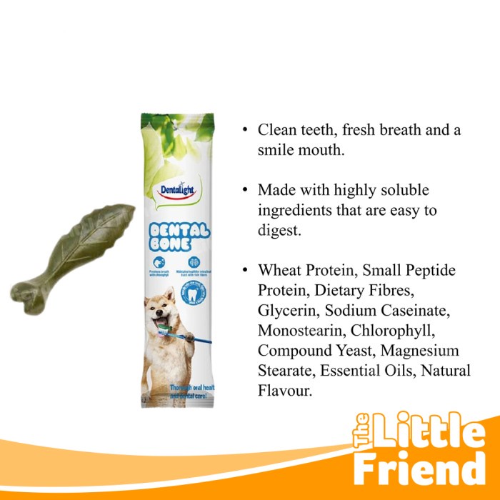 Snack Cemilan Anjing Pembersih Plak Karang Gigi Anjing FRESH MINT DENTAL BONE 16 GRAM