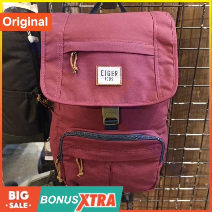 Tas Ransel EllGER1989 X CARAVEL CANVAS 20L Bag Burgundy 91000 5806 Original