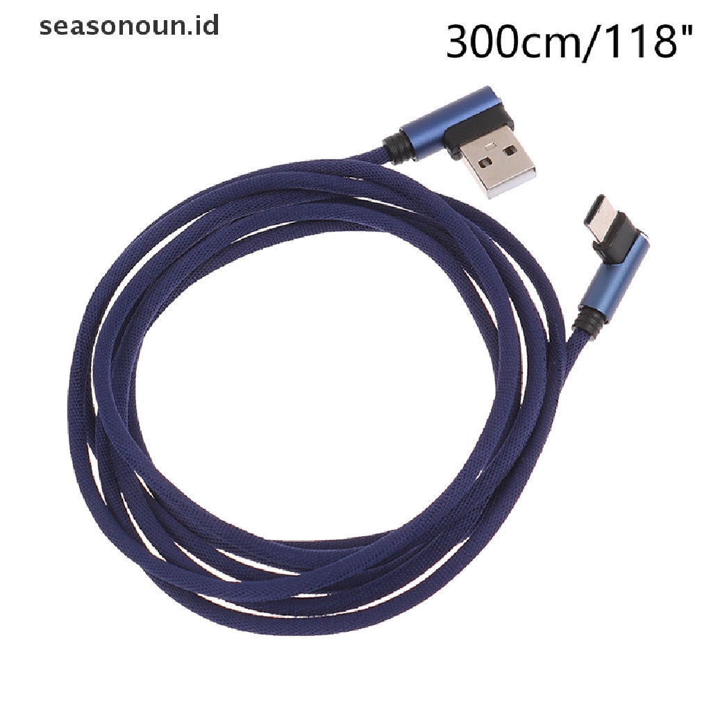 Seasonoun usb Type c 90derajat Pengisian Cepat usb c Kabel Tipe-c data Cord Charger usb-c.