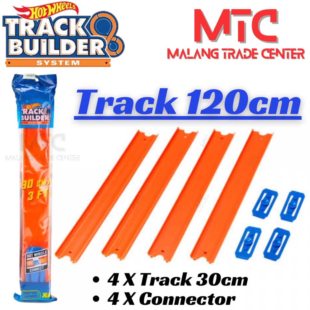 Hot Wheels Track Lurus 120 CM Set Include Connector Original