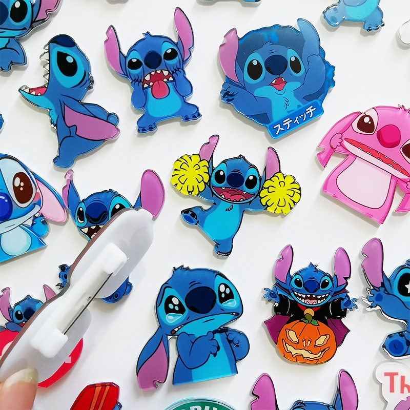 Bros Catoon Stitch Lucu Badge Mainan Anak Medali Akrilik Penghargaan