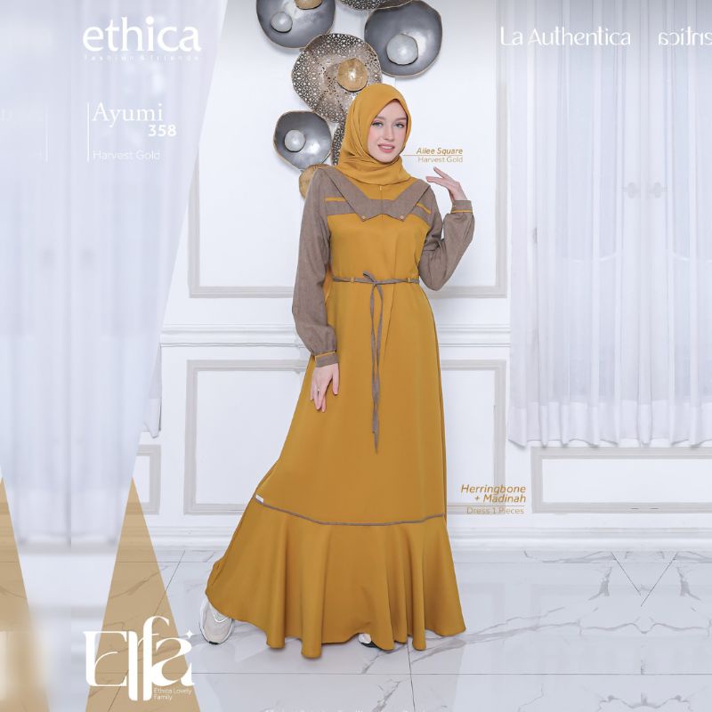 Gamis ethica / ayumi 358 harvest gold