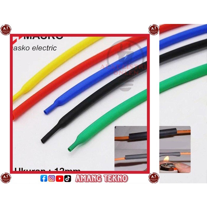 

Isolasi bakar-Selongsong Bakar-Selotip Bakar 12mm 12 mm MASKO 100M - Biru TERMURAH