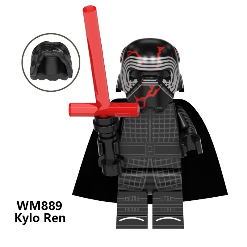 Star Wars Mini Figure Darth Vader Chewbacca Finn Rey Puzzle Rakitan Mainan Blok Bangunan