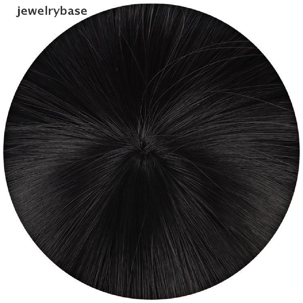 [jewelrybase] Anime Chain Man Yoshida Hirofumi Cosplay Wig Pendek Hitam Tahan Panas Sintetis Pesta Halloween Wig Butik