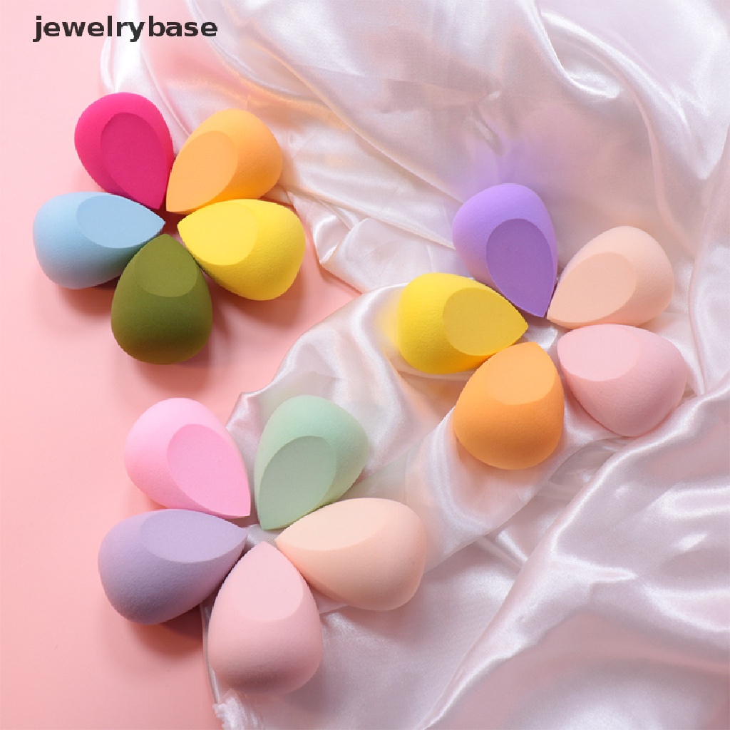 [jewelrybase] Colorful Lembut Tetesan Air Kecantikan Makeup Spons Kosmetik Bedak Puff Butik