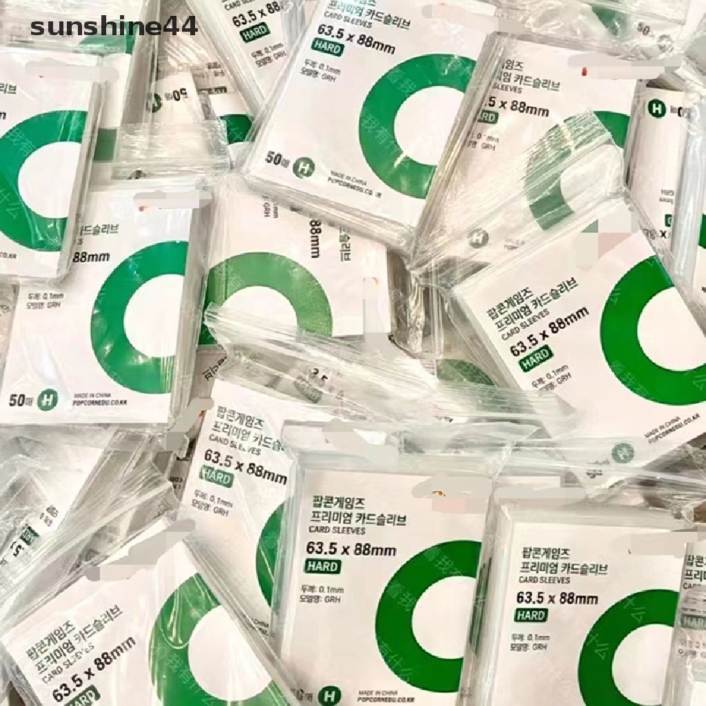 Sunshine 50pcs Original Korea Card Sleeves Acid Free Hard 3inch Photocard Pelindung Film ID