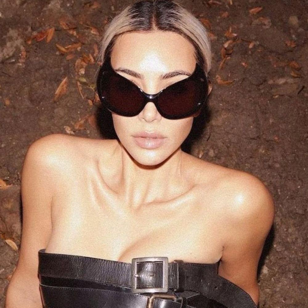 Nanas Setan Kacamata Hitam Unik Punk Hip Hop Mata Kucing Kacamata Matahari