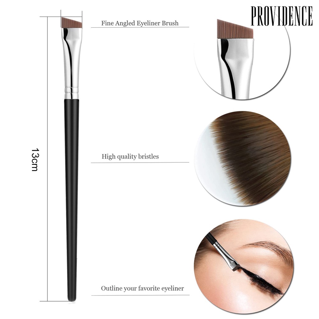 Providence 3Pcs/Set Eyeshadow Brush Gagang Kayu Siku Halus Multifungsi Portable Eyeliner Brush Alat Makeup Mata Penggunaan Sehari-Hari