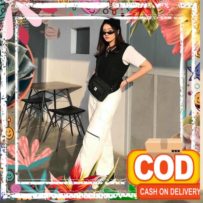 ZIPPER PANTS CARGO /CELANA PANJANG CARGO WANITA PREMIUM / puncak