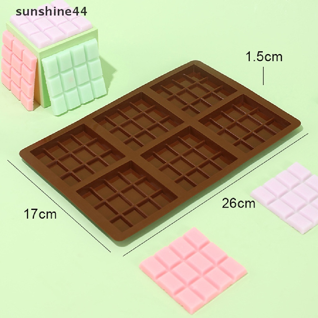 Sunshine 6kisi Waffle Kecil Persegi Coklat Bar Silikon Permen Cetakan Nampan Tools ID