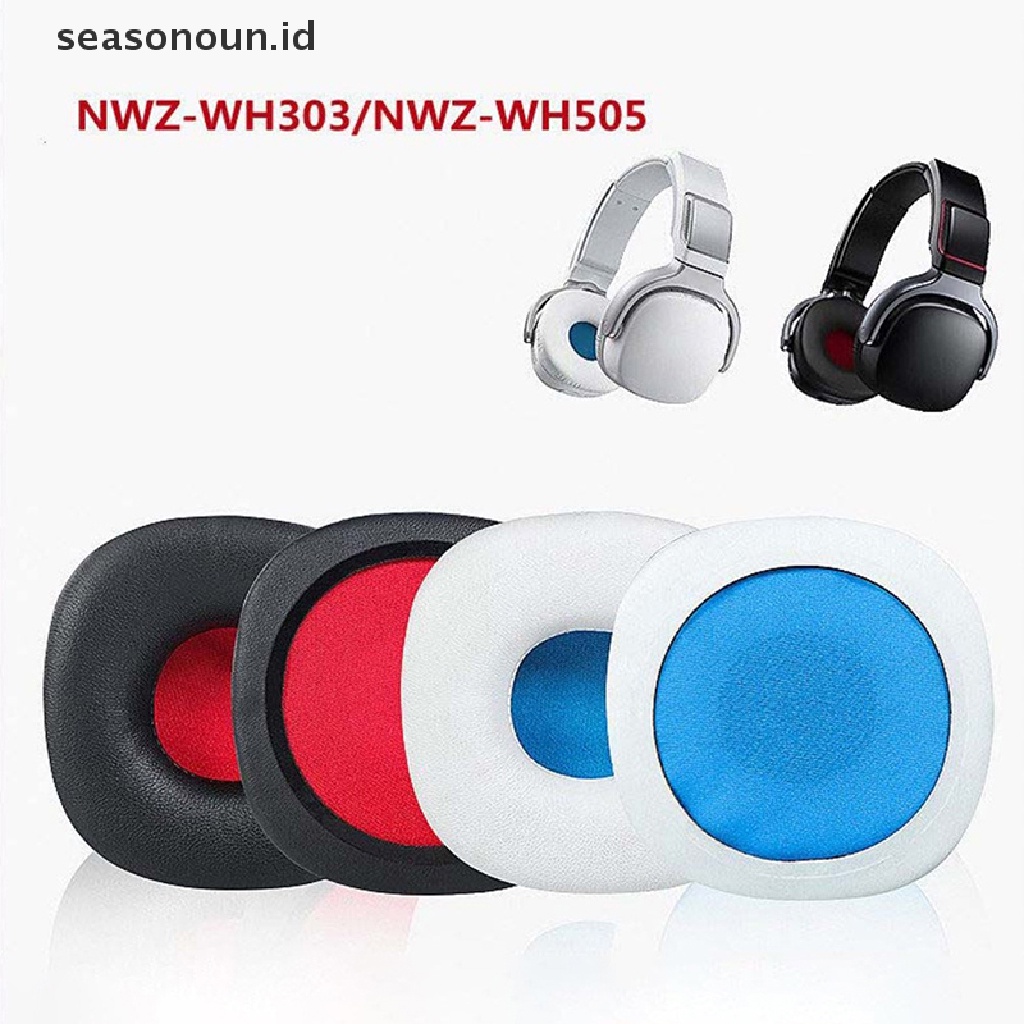 Seasonoun Bantalan Telinga Pengganti Cushion Cups Ear Cover Earpads Untuk Bagian Perbaikan Headphone NWZ-WH303 NWZ-WH505.