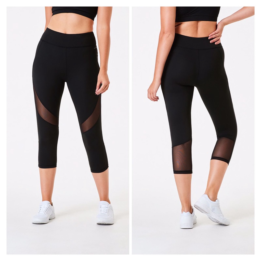 LEGGING 7/8 BLACK V MESH ANKO