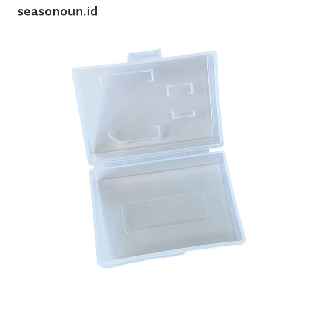 Seasonoun Tempat Kotak Penyimpanan Memory Card Micro SD SDHC TF MS Transparan Hard Case.