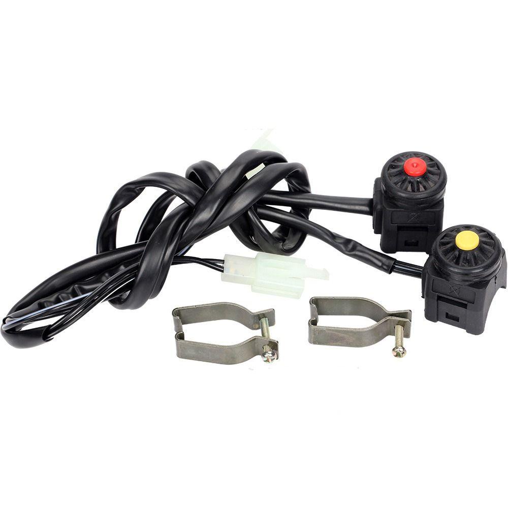 POPULAR 2pcs Saklar Stang Motor Aksesoris Berguna Tombol Kontrol Lampu Universal Moto Light Controller
