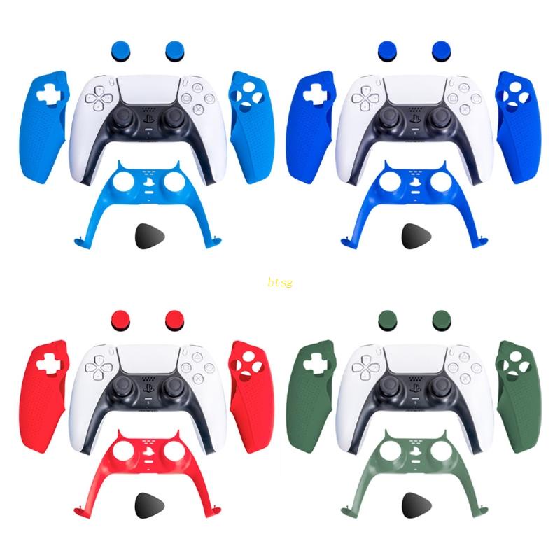 Btsg Controller Silikon Untuk Case Skin Set Dengan Anti-Slip 2xThumb Grip Cap Gamepad Strip Hias Untuk Dekorasi Kerang