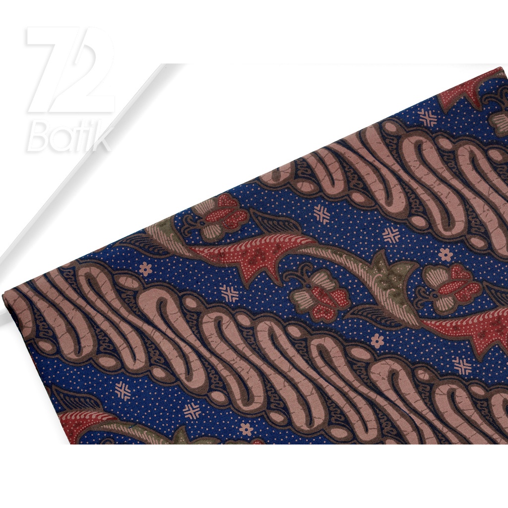 KAIN BATIK KATUN Premium Motif Parang Sulur Warna Biru Merah Hijau Coklat 723294 Cap 72 Jarik Jarit Samping Kebat Panjang Batik Katun Modern Premium Bahan Seragam Batik Pernikahan Kantor Keluarga Murah Kamen Jadi Batik Bali Lembaran