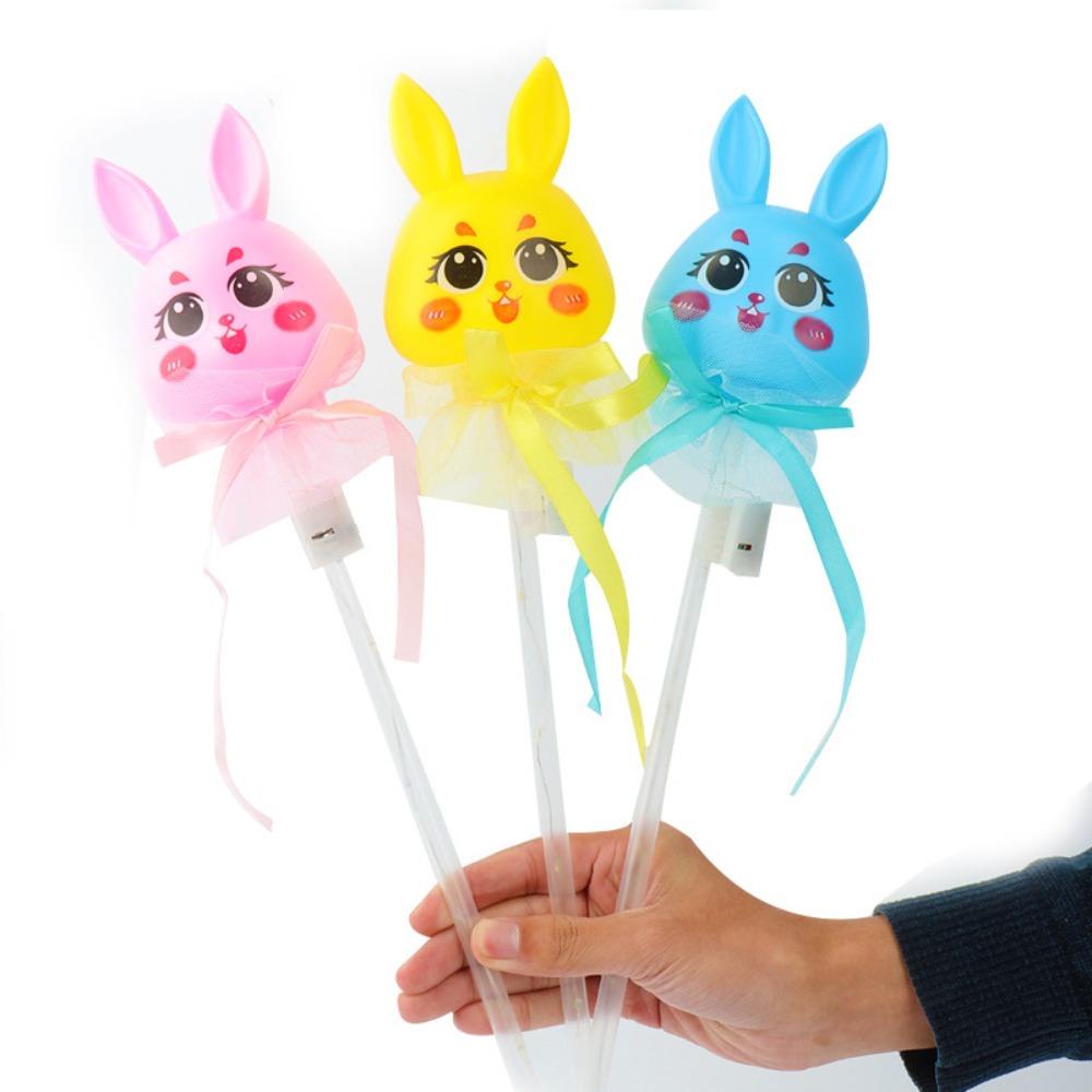 [Elegan] Luminous Lantern Mainan Alat Peraga Acara Masa Kecil Klasik Hiburan Hadiah Dekorasi Rumah Alat Hiburan Lentera Portabel Warna-Warni Flash Mainan Luminous Rabbit Lantern