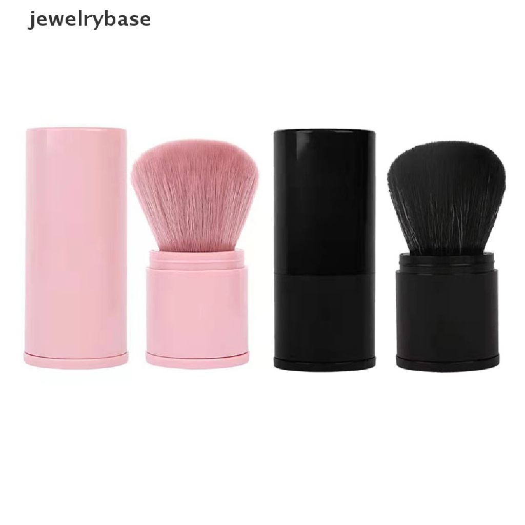 [jewelrybase] Kuas Makeup Yang Dapat Ditarik Satu Kuas Bedak Besar Blush Dengan Tutup Full Set Make Up Butik