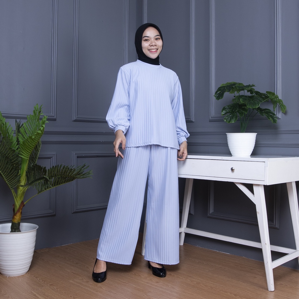 ZASKIYA  -  ZOOLY CABLE SETELAN WANITA KNIT